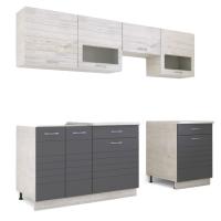 Кухня РУМБА №5/1  Ясень/Графит