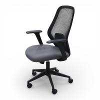 Кресло офисное 8349MB-BK тканьYKX-YSW-40-1-MT/YKX-XS3-21-BL Газлифт.нейлон