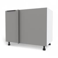 КАТАНИЯ  Стол угловой под мойку 900 Белый жемчуг/EVO Тёмно-серый МАТОВЫЙ 