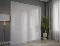 Шкаф-купе Байкал-2 Белый/Белый глянец