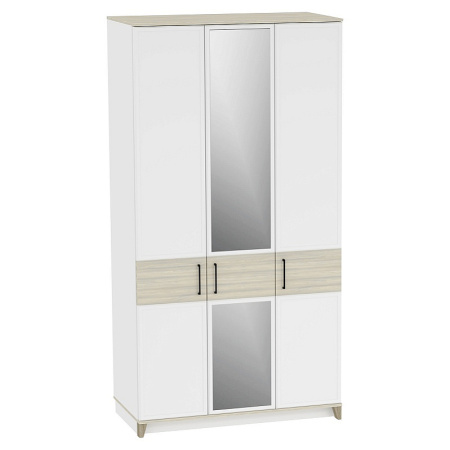 AURELIO 444 Шкаф для одежды и белья Белый/Блеквуд Сатиновый