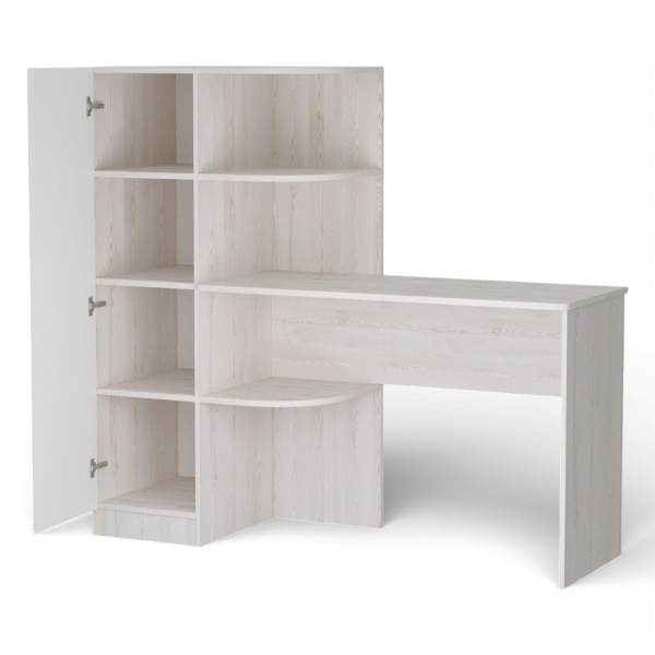 Стол письменный КРИСТИН – 1  Сосна лофт/ Белый  Левый 