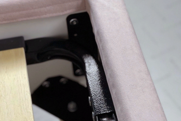 Кровать с основанием Лео 120х200см розовый/графит/велюр