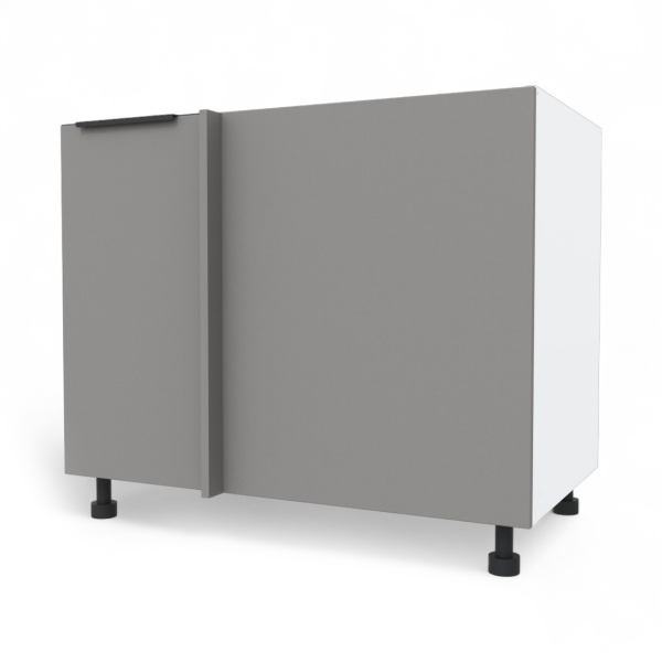 КАТАНИЯ  Стол угловой под мойку 900 Белый жемчуг/EVO Тёмно-серый МАТОВЫЙ 