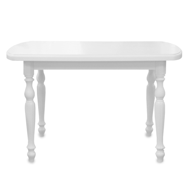 Стол СК 120*80, полуовал, Белая эмаль, ножка №1