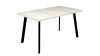Стол Лондон-R, 1400(1800)*850, Дуб крафт белый+ножки Z 01 (Черный шелк)