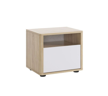 Тумба прикроватная Зара Дуб Сонома/Белый