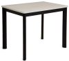 Стол Римини-1L, 110(+45)*700*750 царга черн./лам Светлый бетон +нога№9(черная)