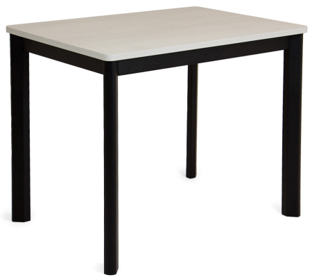 Стол Римини-1L, 110(+45)*700*750 царга черн./лам Светлый бетон +нога№9(черная)