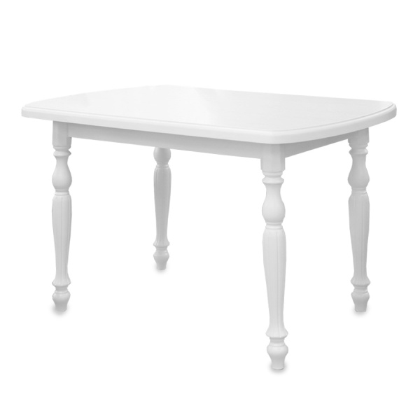 Стол СК 120*80, полуовал, Белая эмаль, ножка №1