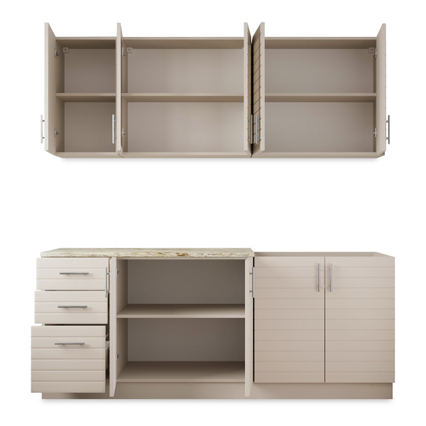 Кухня Комплект №9 Кашемир/Кашемир (столеш Версаль+Планка) 