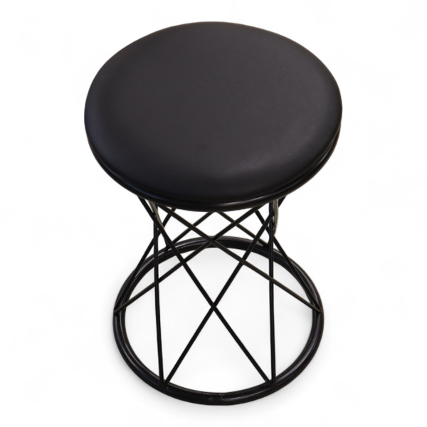 Табурет АГОН СТ 04 Черный, в/кожа №12 /Черный