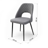Стул "Афалина-П" Мадера Грей, каркас Фьюжин 25 - Черный