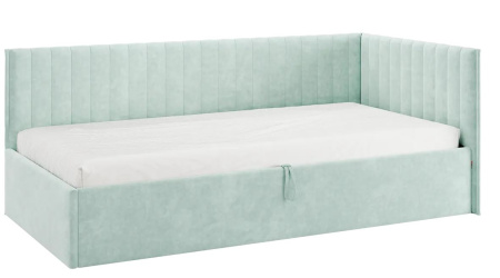 Кровать Твикс  (Тахта)  с подъёмным механизмом 90х200 см мята(велюр)