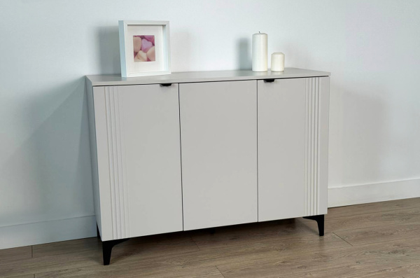 Комод 3 Рич кашемир/фрапучино матовый/черный