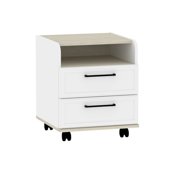 Aurelio 94 Тумба прикроватная Белый-Блеквуд Сатиновый