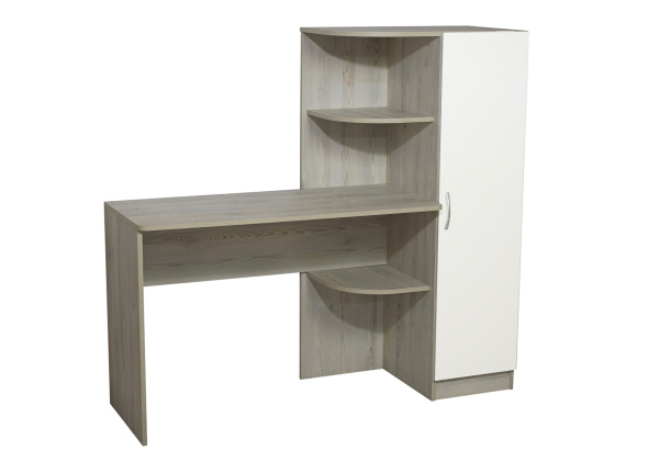 Стол письменный КРИСТИН – 1  Сосна лофт/ Белый Правый