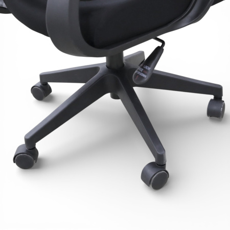 Кресло офисное OM658B поролон+сетка, черный 