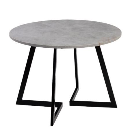 Стол РИМ D-940(+450), ЛДСП EGGER: Бетон чикаго светл/нога Гермес металл (черный М)