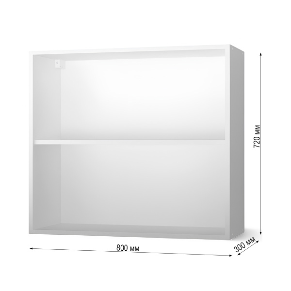 НОВА  Корпус шкафа настенного 2-х дверного 800 / Белый