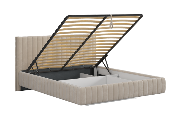 Кровать Твикс с подъемным механизмом  160х200 см (крем (велюр))