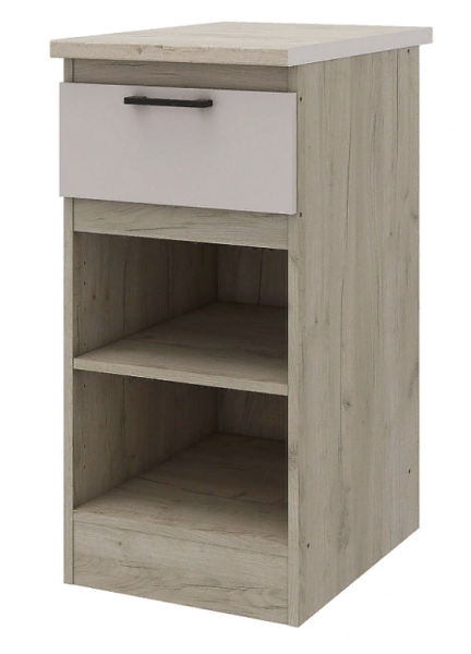 Сан-Ремо 454.34 Шкаф напол. с яш. 40 Дуб крафт /Кашемир