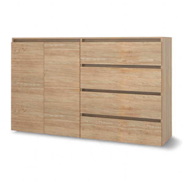 ВЕНСЕН Комод 4 ящика 2двери / Сонома