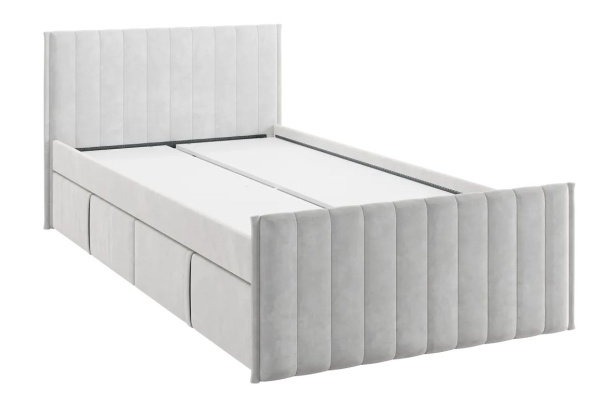 Кровать с ящиками Твикс 90х200 см (галька (велюр))