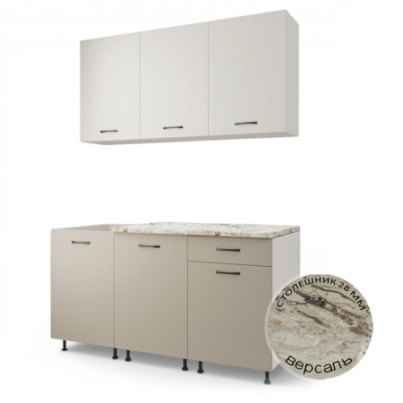 Кухонный гарнитур  №2/1 Кашемир/Дуб Латте/Дуб Мокко