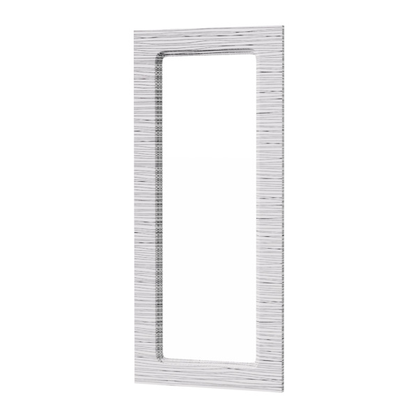 Фасад БЕЛЫЙ СТРАЙП 400 СТЕКЛО Высота 900