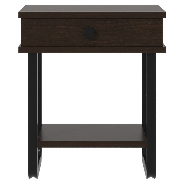 Тумба прикроватная Грета ММД 205 черный/венге