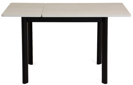 Стол Римини-1L, 110(+45)*700*750 царга черн./лам Светлый бетон +нога№9(черная)