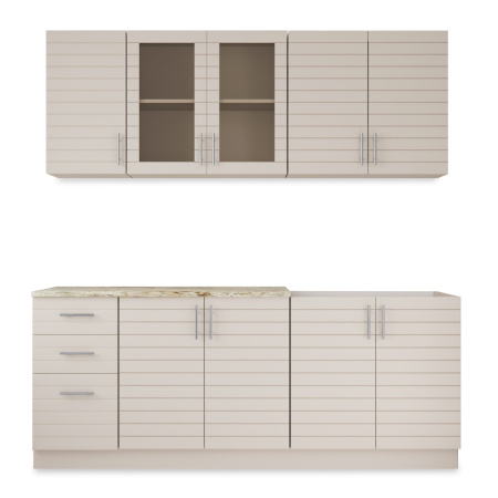 Кухня Комплект №9 Кашемир/Кашемир (столеш Версаль+Планка) 