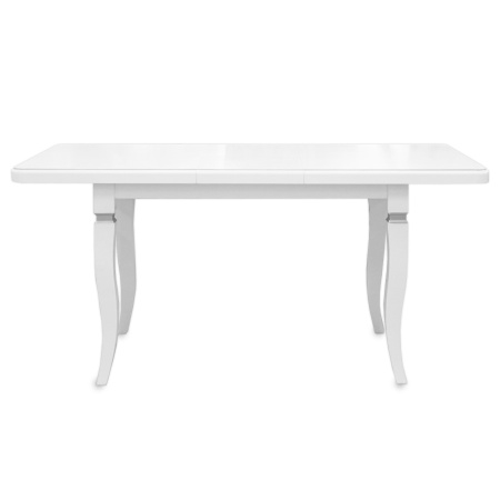 Стол СКР 120+35*80*75 прямоугол.(квадрат)/белая эмаль патина CЕРЕБРО/опора №5