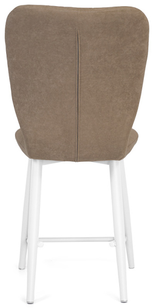 Стул Чинзано ПОЛУБАРНЫЙ, Т184 кофе с молоком+нога 1R38 Bh500 полубарный мини белый 