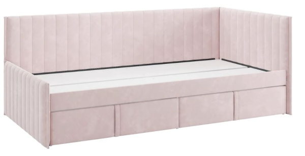 Кровать Твикс (Тахта)  с ящиками 90х200 нежно-розовый