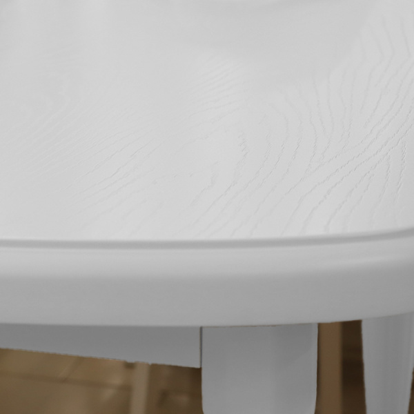 Стол СК 120*80, полуовал, Белая эмаль, ножка №1