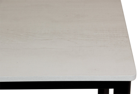 Стол Римини-1L, 110(+45)*700*750 царга черн./лам Светлый бетон +нога№9(черная)