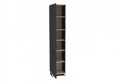 Aurelio 11 (гостиная) Шкаф для белья (02) (Антрацит/Блэквуд Сатиновый)