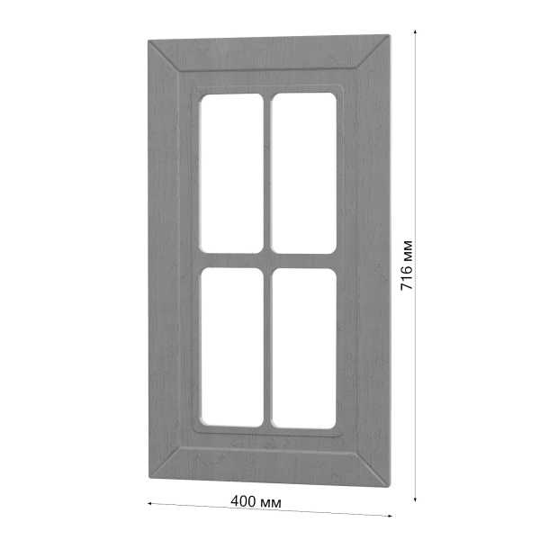 Фасад РОМБ серый 400 СТЕКЛО