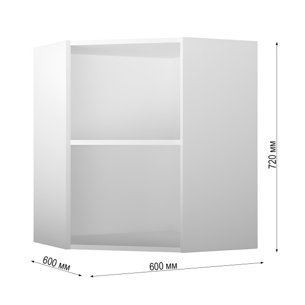 НОВА  Корпус шкафа настенного углового / Белый