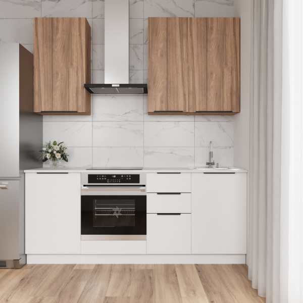 КАТАНИЯ  Шкаф под вытяжку 600  Дуб крафт табачный/Орех Антик