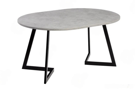 Стол РИМ D-940(+450), ЛДСП EGGER: Бетон чикаго светл/нога Гермес металл (черный М)