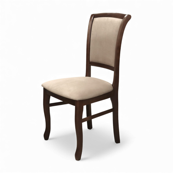 Стул Кабриоль-М орех артемида, ткань Велла 06(Мокачино)