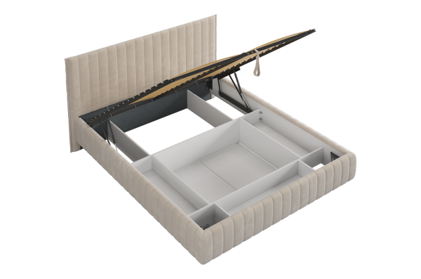 Кровать Твикс с подъемным механизмом  160х200 см (крем (велюр))