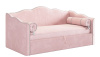 Кровать с подъемным механизмом Лея (Софа) 90х200 (нежно-роз.велюр)галька(велюр)