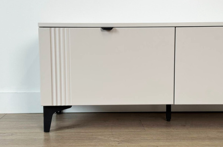 Тумба Рич кашемир/фрапучино матовый/черный